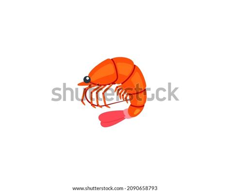 Shrimp Vector Isolated Icon Emoji Illustration Stock Vector (Royalty ...