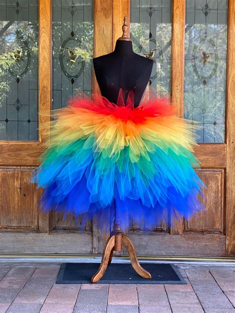 Adult Rainbow Tutu Skirt Adult Birds Macaw Tutu Skirt Etsy