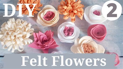 Easy Felt Flowers For Beginners Basic Way To Make Part 2 Youtube