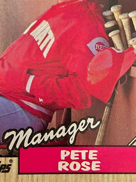 Pete Rose 1987 Topps 393 Cincinnati Reds Manager Baseball Card EBay