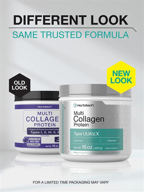 Multi Collagen Powder 16 2 Oz Type I Ii Iii V X Hydrolyzed Collagen Peptide Protein