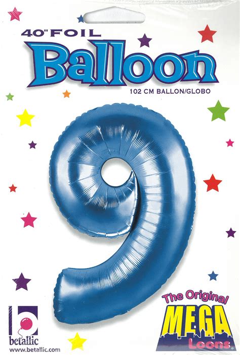 Karaloon Shop Folienballon Zahl Blau