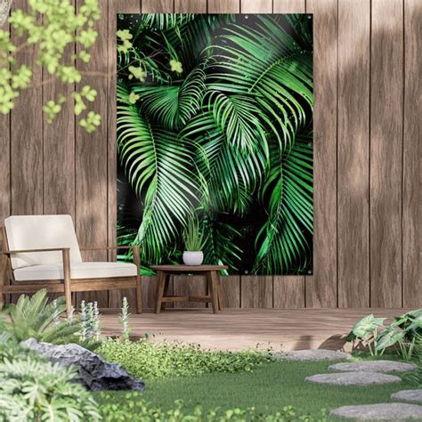 Gards Tuinposter Tropische Palm Bladeren Groen X Cm