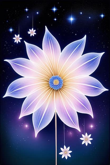 Premium Ai Image Cosmic Flower