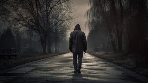 Lonely Man Walking Wallpaper