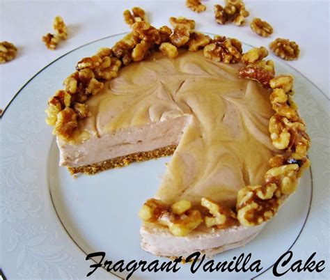 Raw Maple Walnut Cheesecake Fragrant Vanilla Cake