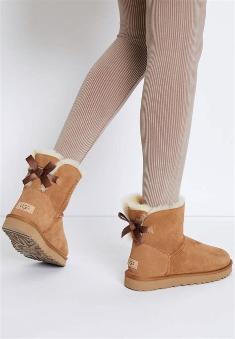 Ugg Mini Bailey Bow Stiefelette Chestnutcognac Zalandoat