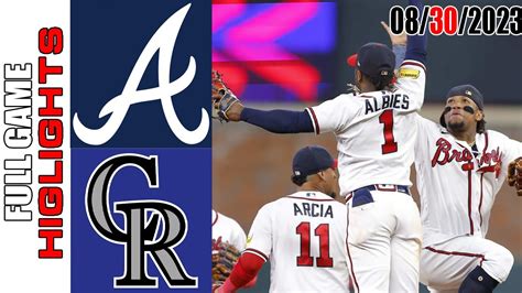 Atlanta Braves Vs Colorado Rockies FULL GAME HIGHLIGHTS TODAY August