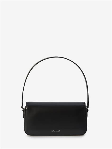 SELF PORTRAIT Leather Baguette Bag Leam Roma Luxury Shopping Online