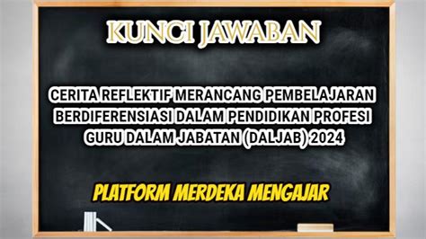 Contoh Cerita Reflektif Merancang Pembelajaran Berdiferensiasi Modul