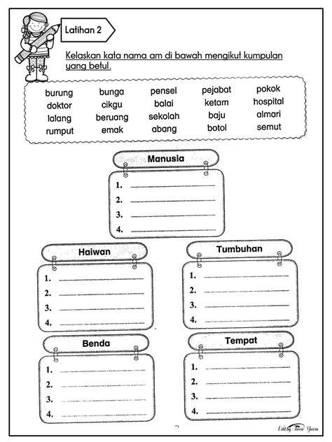 Latihan Kata Nama Khas Tahun Nota Kata Nama Am Dan Khas Tahun The Hot