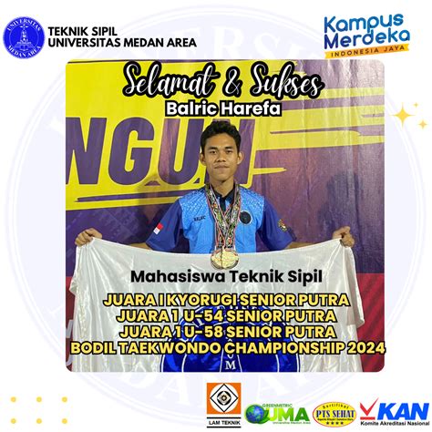 Mahasiswa Teknik Sipil Uma Juara I Kyorugi Senior Putra Program Studi