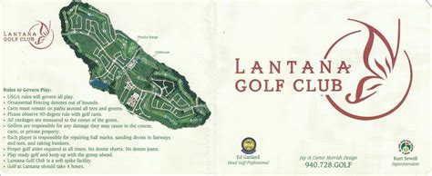 Actual Scorecard for Lantana Golf Club