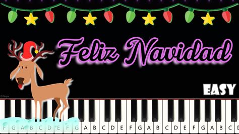 Feliz Navidad Easy Christmas Piano Song Tutorial Youtube