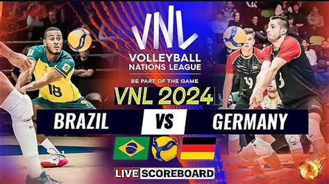 Brazil Vs Germany Live Score Update Today Match Vnl Fivb