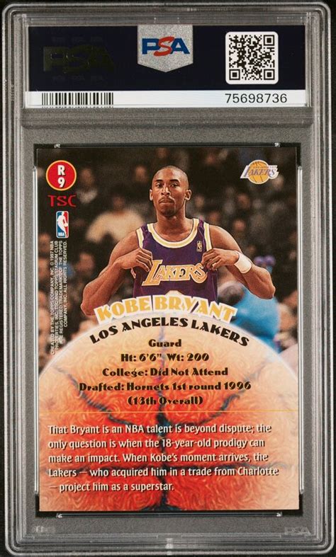 Stadium Club Rookies R Kobe Bryant Rookie Rc Psa Ebay