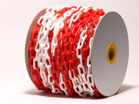 Plastic Chain 6mm Red White 50m Roll Esko