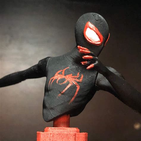 Miles Morales Spider Man Bust Statue By Openfigure3d Download Free