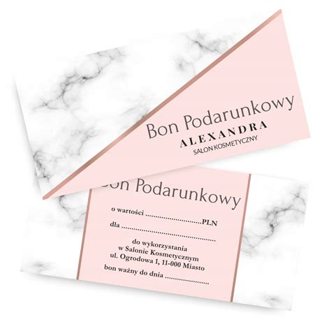 Bon Voucher Podarunkowy DL 50 Szt Cena Opinie Zaproszenia