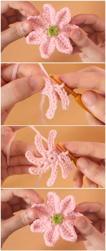 Crochet Easy 7 Petal Flower Love Crochet