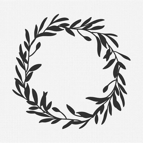 Floral Wreath Svg Laurel Wreath Svg Botanical Circle Frame Etsy