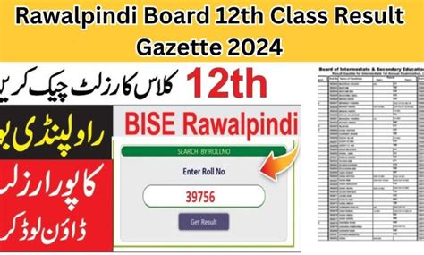 Bise Rawalpindi Board Th Class Nd Year Result Gazette Raabta