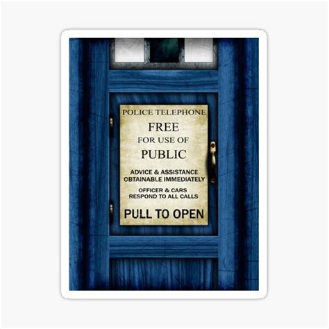 Free For Use Of Public Vintage British Police Call Box Sign Full