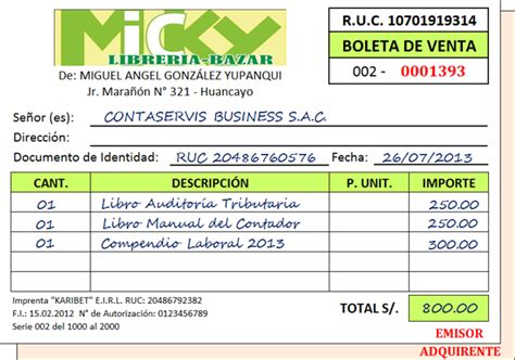 Impresión de boletas de venta en Wilson Para tu empresa 997390172