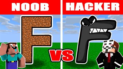 Noob Vs Hacker I Cheated In A Alphabet Lore Build Challenge Letter F Youtube