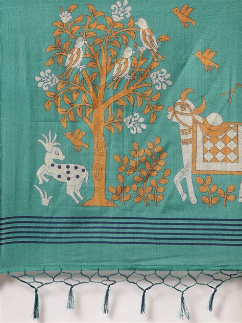 Kala Niketan Navy Blue And Teal Green Art Silk Woven Design Khadi Saree