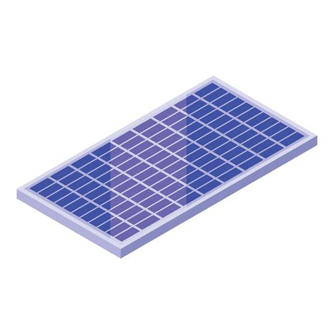 Blue Solar Panel Icon Isometric Vector Cell Power Vector Art