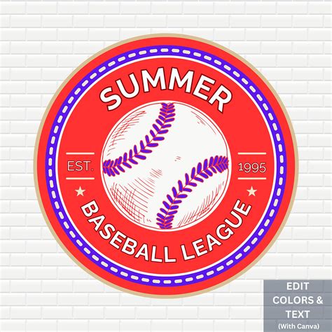 Custom Baseball Logo Editable Baseball League Custom Personalize Team ...