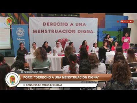 Foro Derecho A Una Menstruaci N Digna De Marzo De Youtube