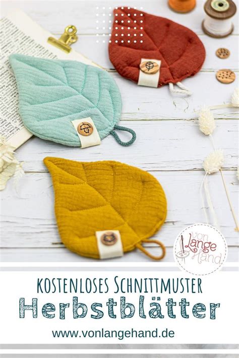 Herbstblätter Vorlage Tassenuntersetzer nähen von Lange Hand Shop