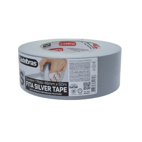 Fita Silver Tape Multiuso Mm X M Cinza Fixa O Forte Shopee Brasil