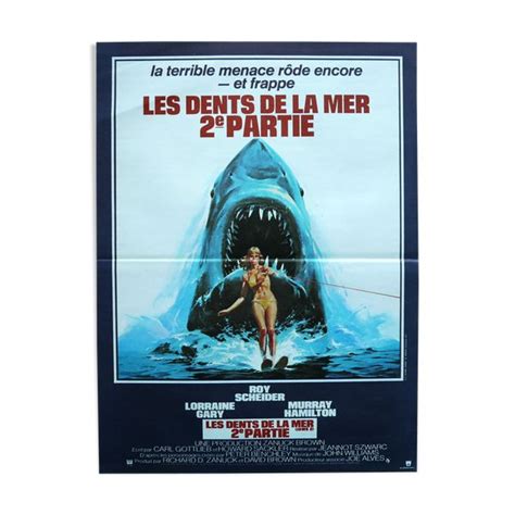 Affiche Cin Ma Originale Les Dents De Mer Roy Scheider Selency