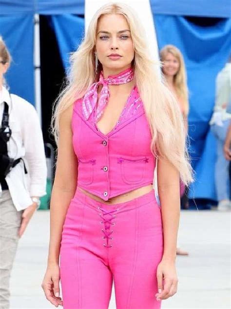 Margot Robbie Barbie Pink Vest Victoria Jacket