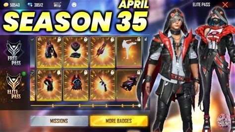 Elite Pass Season 35 April Elite Pass Review Garena Free Fire Youtube