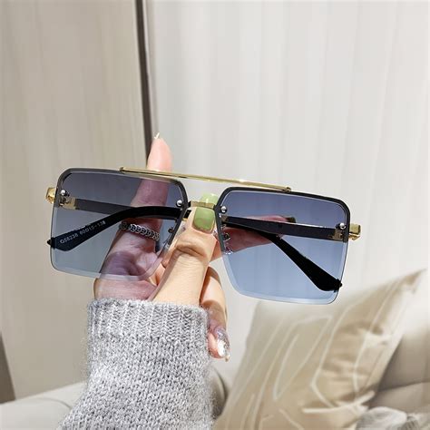 Premium Rimless Nylon Lens Oversize Sunglasses Girls Outdoor Temu United Kingdom