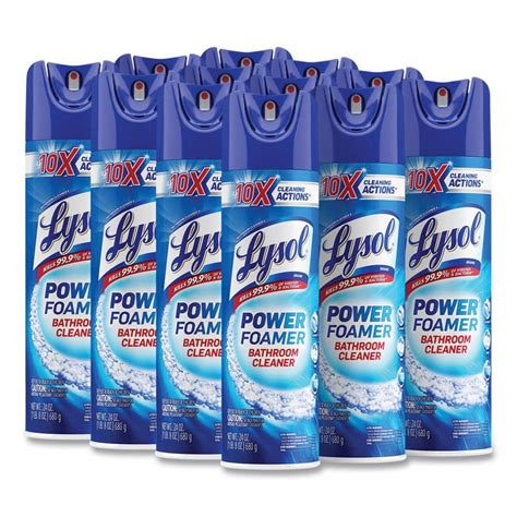 Lysol Power Foam Bathroom Cleaner Oz Aerosol Spray Carton