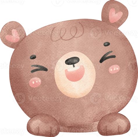 Cute Teddy Bear Watercolor 28719908 Png