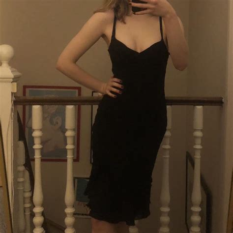 Vintage Sweetheart Dress So Beautiful Black Crepe Depop