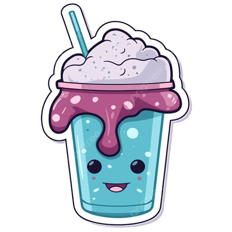 Pegatina Bebida Kawaii Vector Png Helado De Bebidas Fango Pegatina