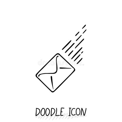 Email Doodle Icon. Vector Pictogram Stock Vector - Illustration of ...