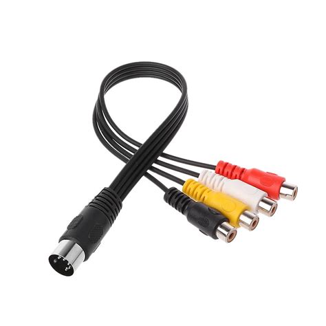 30cm 5 Pin Male Din Plug To 4 Rca Phono Female Plugs Audio Cable Wire Cord Connector Fruugo Uk