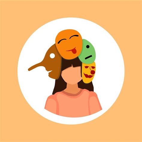 human   face  flat design illustration  vector art