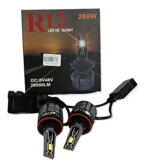 Ripley KIT AMPOLLETAS LUCES TURBO LED R12 280W 28 000 LM 9006