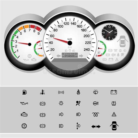 Car Speedometer Panel Stock Vector Illustration Of Airbag 67038058