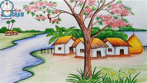 Natural Scenery Drawing At Paintingvalley Explore Collection Of