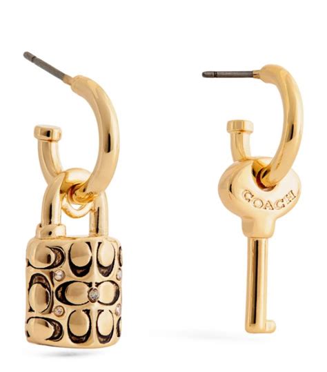 Coach Padlock Key Earrings Harrods Uk